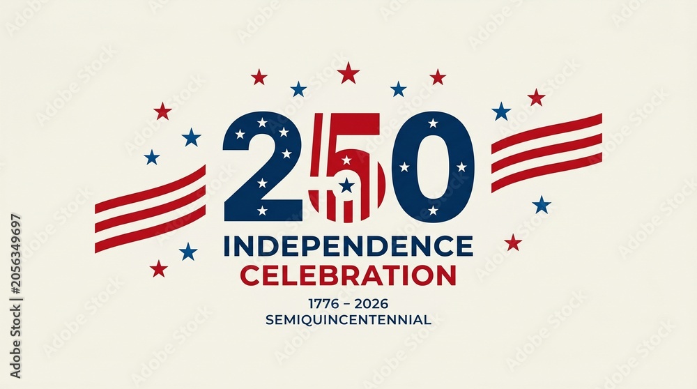 Fototapeta premium vector background for the 250 years of Independence celebration of the United States of America / USA