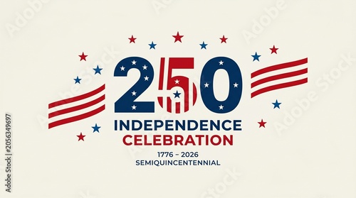 vector background for the 250 years of Independence celebration of the United States of America / USA