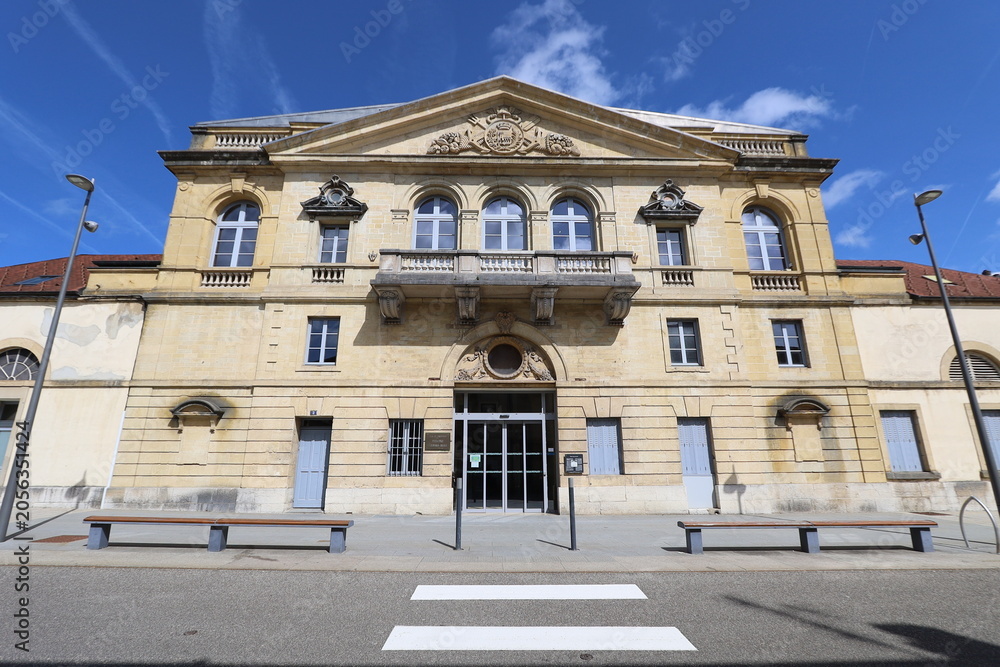 Obraz premium Théâtre Bernard Blier, vue de l'extérieur, ville de Pontarlier, département du Doubs, France