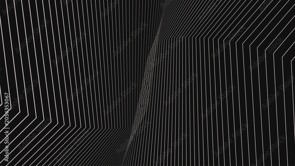 Naklejka premium Abstract digital tunnel with glowing lines and perspective effect