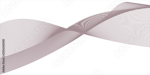 Obraz na plátně An abstract, soft pink wave of fine lines flows gracefully across a clean, minimalist background, suggesting movement and fluidity