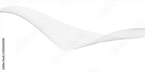 Abstract blue wave lines flowing on a clean white background with a modern digital design pattern