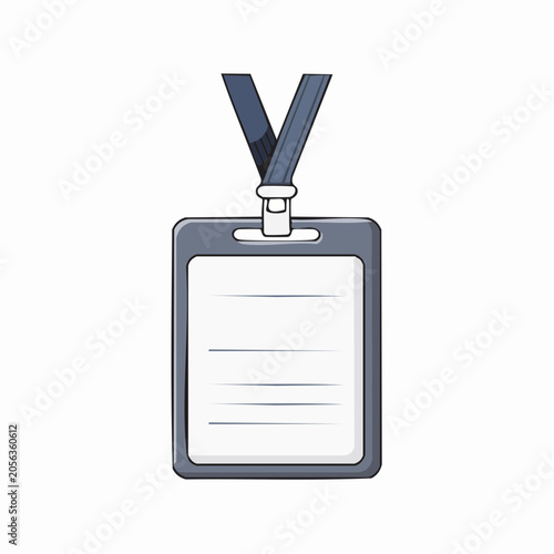 Blank ID Card with Lanyard