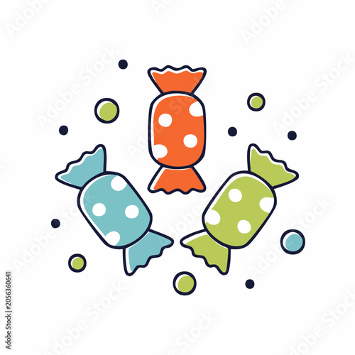 Colorful Candies with Polka Dots