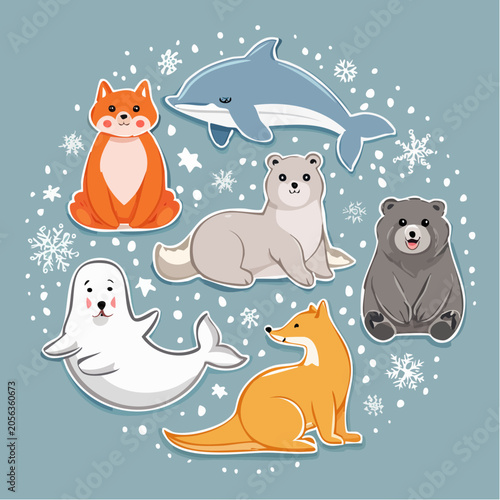 Cute Arctic Animals Collection