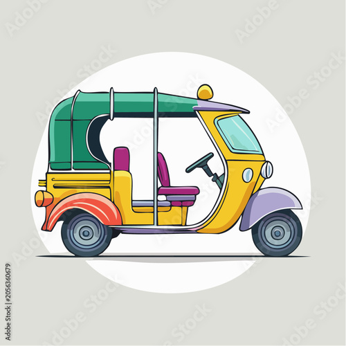 Colorful Tuk-Tuk Illustration
