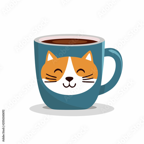 Cute Cat Face Coffee Mug