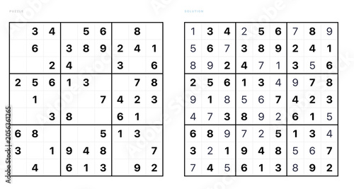 Tablou pe pânză Classic Sudoku Puzzle for Traditionalists - DJZ