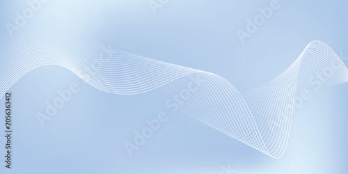 Fotografie Minimalist light blue background with curved lines creates a comfortable feeling
