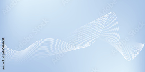 Obraz na płótnie Minimalist light blue background with curved lines creates a comfortable feeling