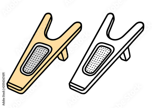Tableau sur toile Boot jack icon illustration, line art and colored, for coloring page