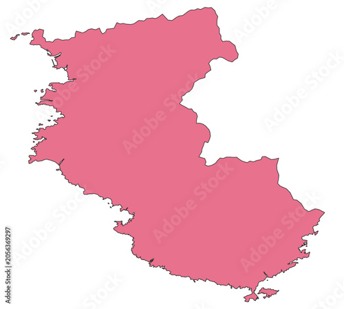 Valokuva Outline Vector Map of Wakayama Prefecture of Japan