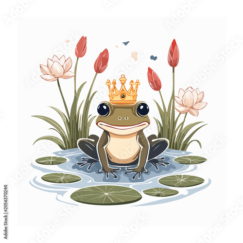 Cute flat design owl with flowers and cacti