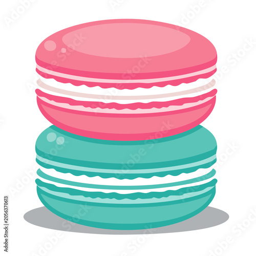 Stacked pink and cyan plastic containers