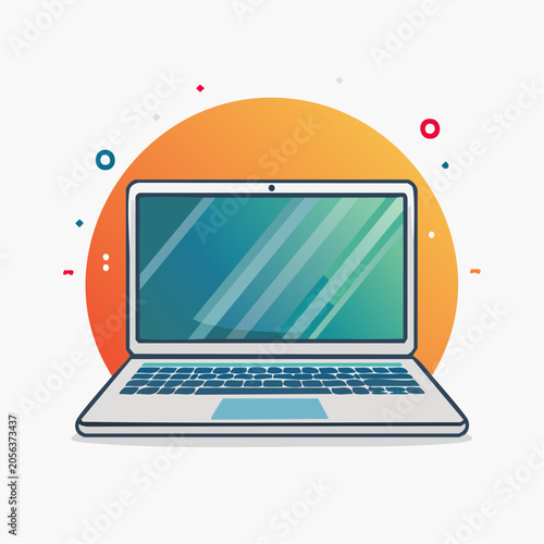 Modern Laptop Illustration