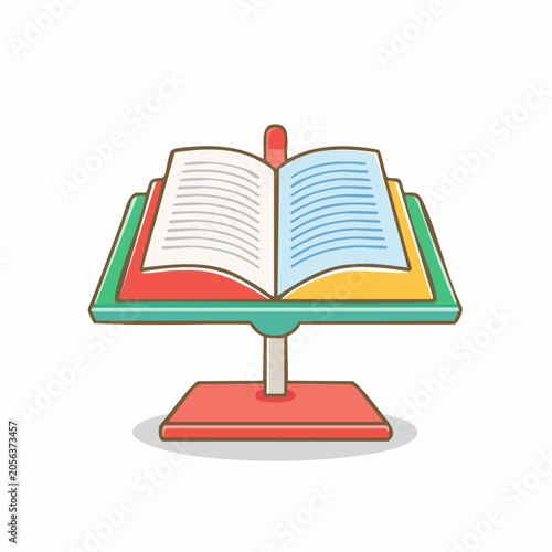 Open Book on a Stand