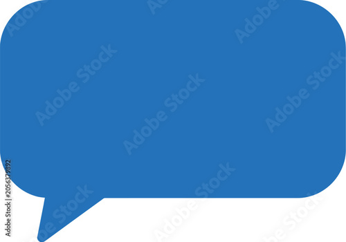 Blue Speech Bubble Icon Blank Chat Message Comment Symbol