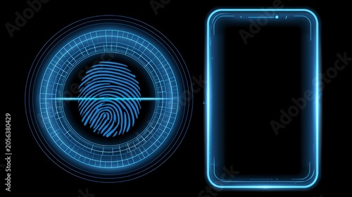 Digital Fingerprint Scan and Smartphone Interface