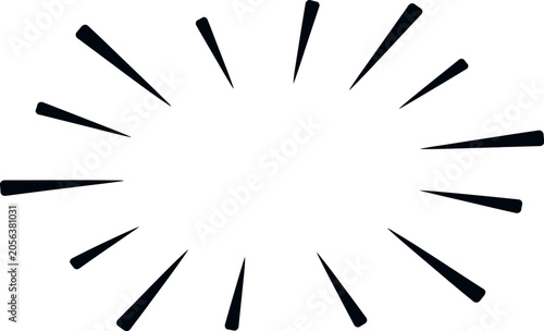 Black Sunburst Rays Background Radial Lines