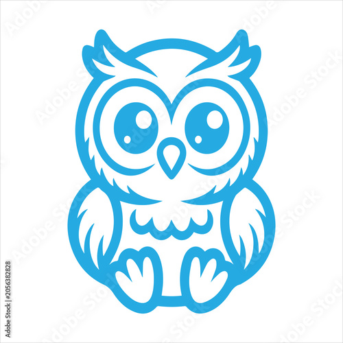 Owl Sitting Cross-Legged Svg