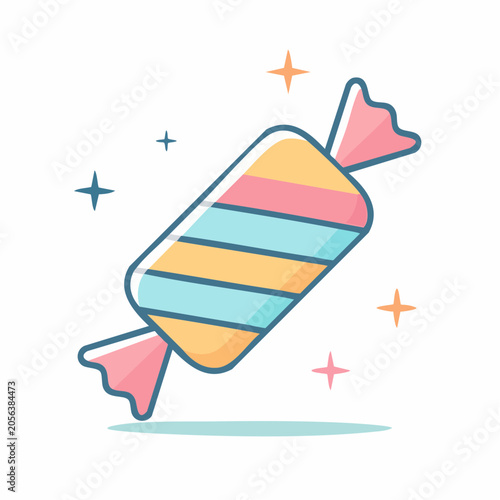 Colorful Wrapped Candy Icon