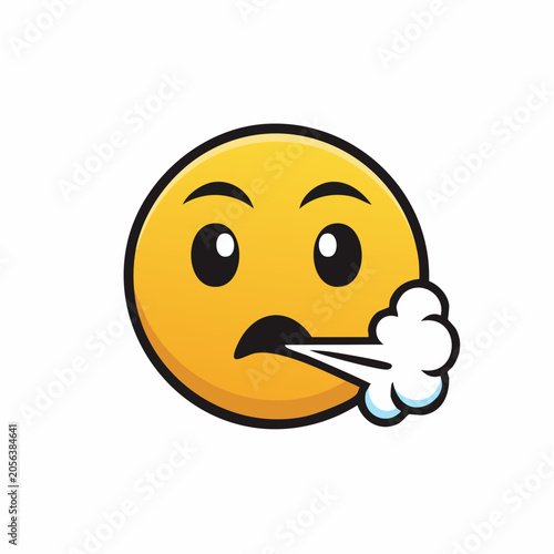 Emoji blowing steam from mouth