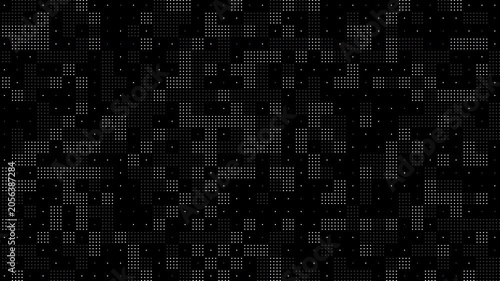 Minimalist Digital Dot Matrix Background, Futuristic Technology Texture, Data Science Visualization Concept. Ideal for modern digital art projects requiring a sleek, professional.
