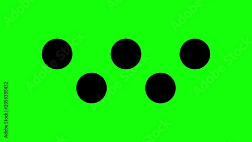 Sequential Circles Animation on Green Screen