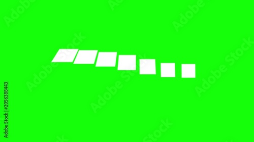 Sequential Squares Animation on Green Screen