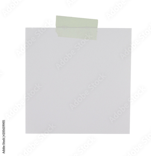 Quadro su tela Nota o memo de color blanco con cinta adhesiva de color verde