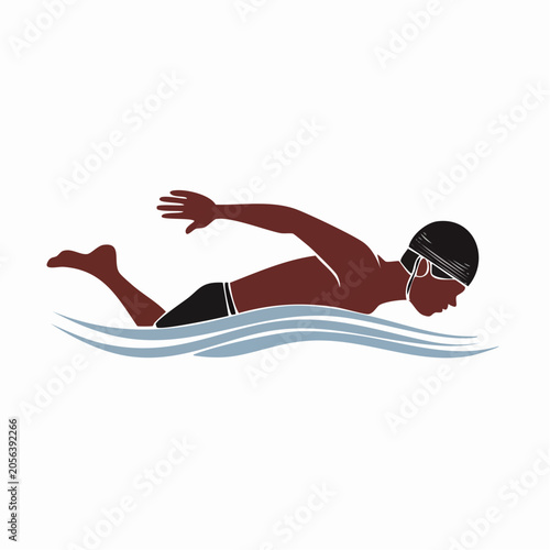 Swimmer Performing Butterfly Stroke