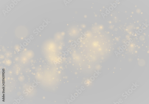 Bright golden glitter floats with a smooth shimmering effect. Tiny sparkles add festive brilliance. Great for decorative overlays. PNG