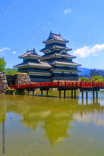 埋橋と松本城（長野県・松本市）