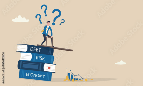 Картината върху платно Investment economic illustration is modern, flat design with clean lines and minimal shading