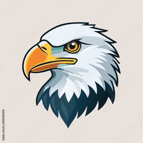 Stylized illustration of a bald eagle head