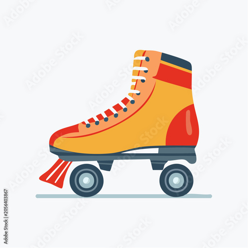 Retro Roller Skate Illustration