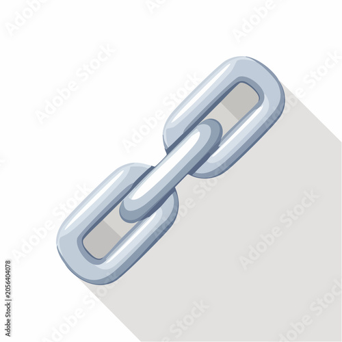 Stylized illustration of a metal chain link