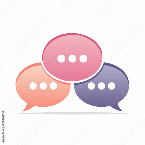 Three Speech Bubbles with Ellipses