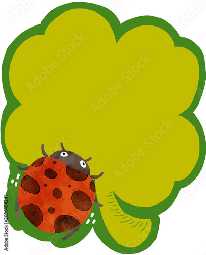 ladybug on green leaf