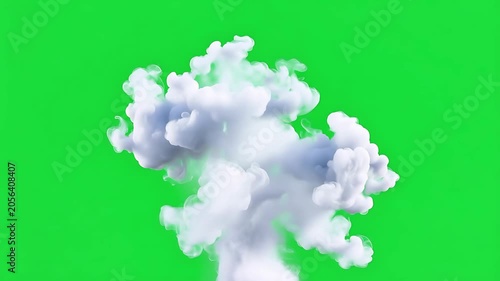 Floating Cloud Smoke Green Screen Overlay