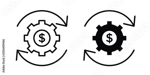 Bild auf Leinwand Costs optimization icon