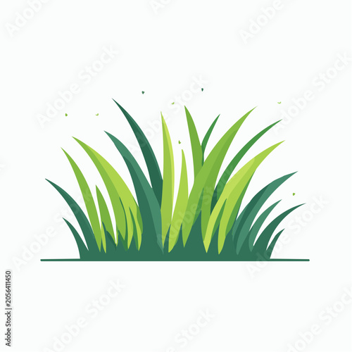 Stylized illustration of green grass blades