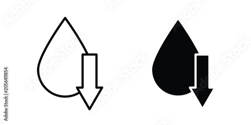 Fotografie Low water level icon