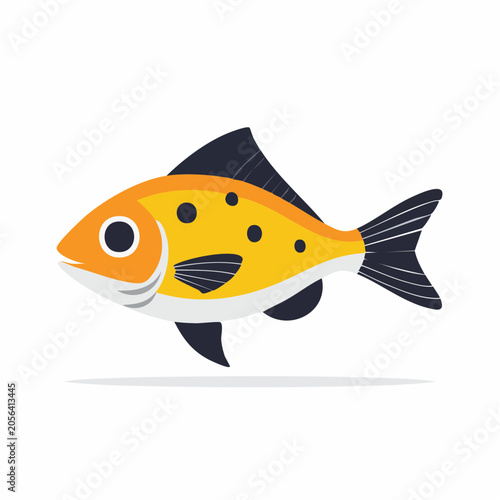 Stylized Yellow Fish Illustration