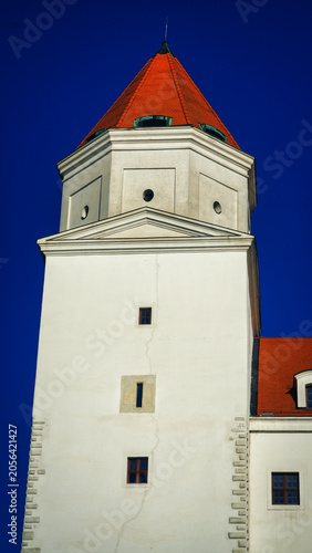 Photography Historic Crown Tower of Bratislava Castle Facade