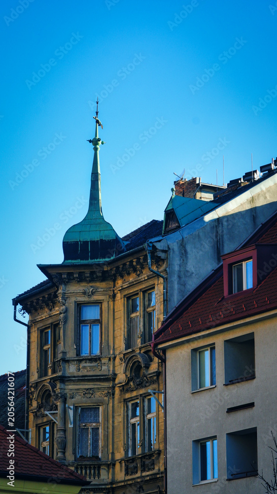 Obraz premium Historic Residential Buildings and Street Architecture in Bratislava Old Town