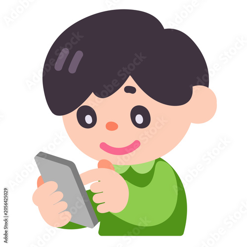 スマートフォンを使う子ども
