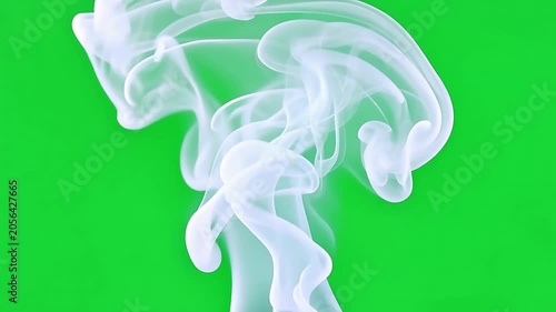 Decorative Smoke Curl Green Screen Overlay