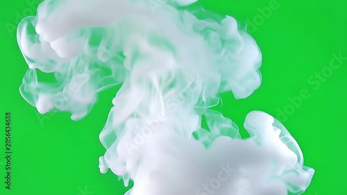 Swirling White Smoke Green Screen Effect