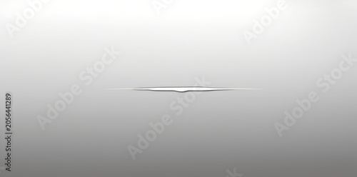 Minimalist abstract design with thin line on smooth grey background
